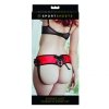 Sportsheets Red Lace Corsette Strap-On - majtki z gorsetem do strapona